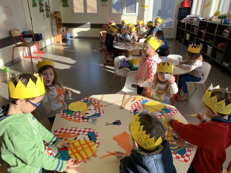 travail sur le theme de la galette – école privée Notre-Dame (Bellevaux)